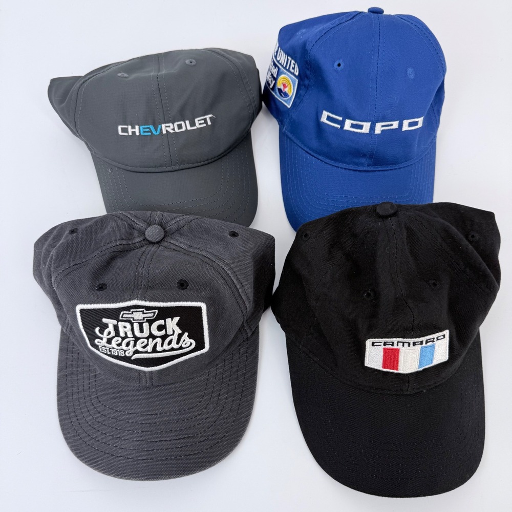 Chevrolet Hat Lot of 4 Camaro COPO Truck‎ Legends Mens Baseball Caps Adjustable